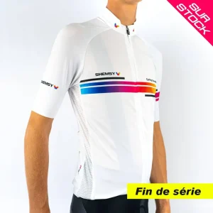 Maillot cycliste Mixte NEOLINE RAINBOW WHITE KITE/MC