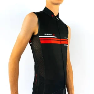 Maillot cycliste sans manches Mixte NEOLINE ROUGE KITE