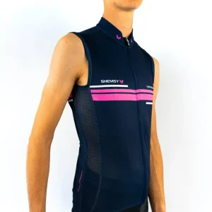 Maillot cycliste sans manches Mixte NEOLINE MARINE KITE