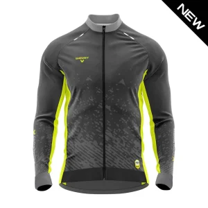 Veste thermique cycliste MIXTE hiver Winter Gray/Fluo
